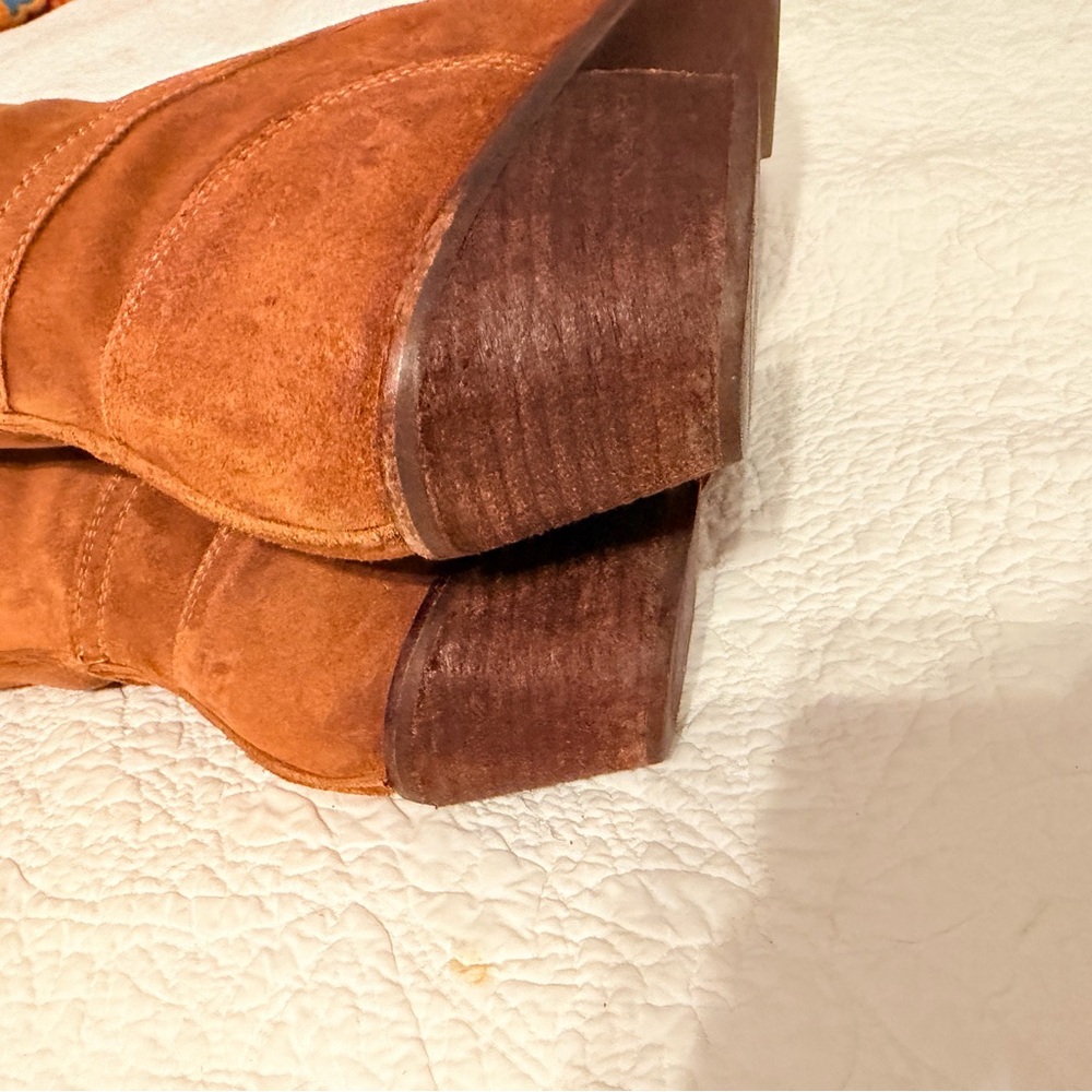 Jeffrey Campbell Sz 9 Free People Brown Tall Lace Up Boots - Picture 13 of 16